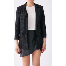 ROMAN Pul İşlemeli  Kadın Ceket Siyah K1916014_001