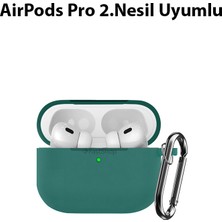 MMP Shop Airpods Pro 2. Nesil Uyumlu Darbe Emici Kancalı Silikon Kılıf