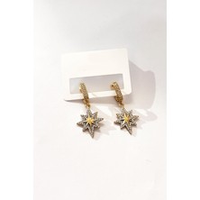 New Obsessions Taşlı Kuzey Yıldızı Sallantılı Küpe