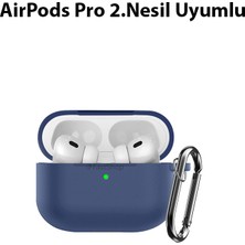 MMP Shop Airpods Pro 2. Nesil Uyumlu Darbe Emici Kancalı Silikon Kılıf