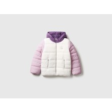 United Colors of Benetton Kız Çocuk 2LETCN04Y-25K  Mont Ekru