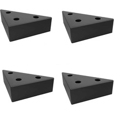 4 Adet Üçgen, Masa, Dolap Piramit Mobilya Ayağı 3 cm Siyah 4 Adet