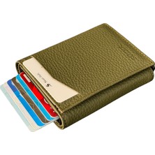 Hakiki Deri Otomatik Mekanizmalı Kredi Kartlık Haki