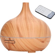 Mini Boy 15CM Buhar Makinesi 550ML Uzaktan Kumandalı Ahşap Görünümlü Hava Nemlendirici Hava Aroma Nemlendirici Yatak Odası Çocuk Odası Için Bn-01