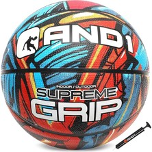 Supreme Grip Basketbol: Resmi Regülasyon Boyutu 7 (74,93 Cm) Kauçuk Top - Derin Kanal Yapısı ile Sokak, Iç ve Dış Mekan Oyunları Için