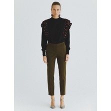 ROMAN Kısa Paça  Kadın Pantolon Haki K2012046_023