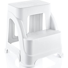 Life Merdivo 2 Basamaklı Büyük Boy Merdiven – Kaymaz Taban, Hafif ve Dayanıklı (Beyaz)