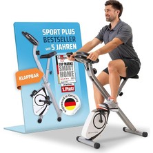 SportPlus Katlanabilir Kondisyon Bisikleti Gri, Akıllı Ekran ile Nabız ve Performans Takibi Özelliği