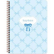 Keskin Color Keskin 16,5*22,5 Kurdele Çizgisiz Spiralli Sert Kapak Defter- Mavi Kurdele