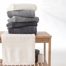 Yataş Balera 6'lı El / Yüz Havlu Seti - Gri / Ekru / Antrasit