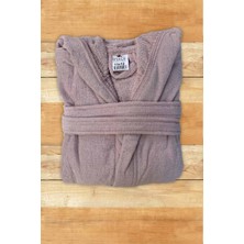 İpekçe Home %100 Pamuk Kadife Kapüşonlu 10-12 Yaş Unisex Çocuk Bornozu
