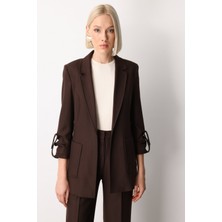 Ekol Kolu Apoletli Torba Cepli Ceket Kahve 05057