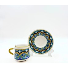 Mevlana Bazaar Etnik Desenli 2 Kişilik Kahve Fincan Takımı