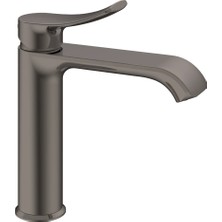 Romena | Valtemo (Art Gray) Antrasit Lavabo Bataryası – Pirinç Gövde, Seramik Kartuş