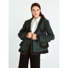 ROMAN Cep Detaylı Püsküllü Renkli Kadın Ceket Standart Renk K1916011_089