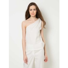 ROMAN Tek Omuz Bluz Beyaz Y1543005_002