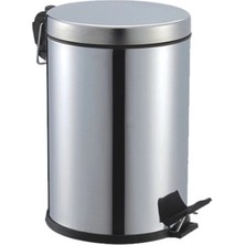 Timion Pedallı 5lt Krom Metal Çöp Kovası (5148)