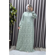 Elmas Tesettür Kadın Tesettür Giyim Büyük Beden Tensel Keten Nida 2 Elbise