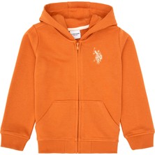 U.S. Polo Assn. Erkek Çocuk Bakır Fermuarlı Kapüşonlu Sweatshirt 50316706-VR182