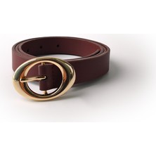 Ecrou Daire Tokalı Kemer Bordo