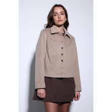 Antioch Bej Gömlek Yaka Kısa Kaşe Ceket