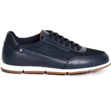 Tuna Hakiki Deri/tekstil Lacivert Erkek Sneaker Ayakkabı - 241336