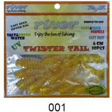 River Twister Tail 6 cm 10PCS Silikon Yem