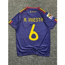 Rodak Spor Iniesta 8 Spain Milli Takım  2010 Sezon Lacivert Nostalji Forması