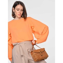 ROMAN Kol Detaylı Bluz Kayısı Y1913064_033