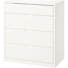 IKEA Tonstad 4 Çekmeceli Şifonyer Kırık Beyaz 82 x 47 x 90 cm