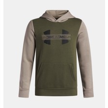 Under Armour Erkek Çocuk UA Rival Fleece Colorblock Graphic Kapüşonlu Sweatshirt