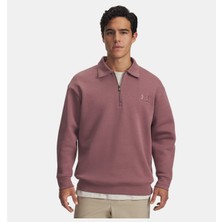Under Armour Erkek Ua Icon Fleece Polo Yaka Düz Desenli 1/4 Fermuarlı Sweatshirt Sezonluk