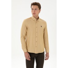 U.S. Polo Assn. Erkek Hardal Uzun Kollu Basic Gömlek 50316723-VR151