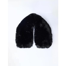 Jimmy Key Siyah Kısa Peluş Atkı