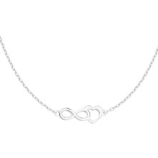 Altın Sepeti Gümüş Sonsuz Aşk Kolye