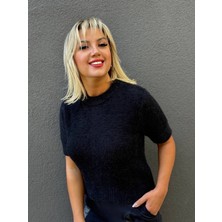 Leilaa Bisiklet Yaka Kısa Kol Yumoş Kazak