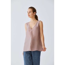 ROMAN V Yaka  Bluz Pudra K2013198_055