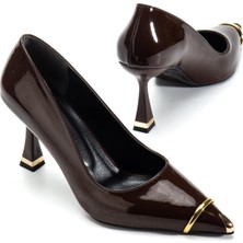 Suins Shoes Suins Clove Model Kadın Topuklu Burnu Metal Detaylı Stiletto Ayakkabı