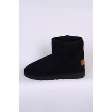 Pierre Cardin 52127 Düz Taban Içi Yünlü Dış Dikiş Görselli Süet Siyah Kadın Kışlık Bot
