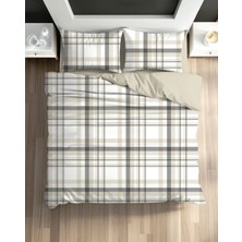 Fixbox Çift Kişilik Ranforce Nevresim Takımı Stria Bej