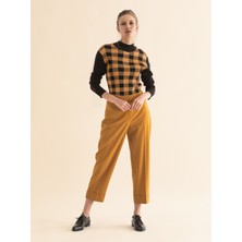 ROMAN Kısa Paçalı Yün Pantolon Safran K1912066_041
