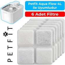 Petfit Aqua Flow 4l Akıllı Otomatik Kedi Köpek Su Pınarı Su Çeşmesi Su Şelalesi Için Filtre (6 Adet)