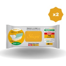 Sleepy Yüzey Temizlik Havlusu Yağ Çözücü 30’lu - (2 Adet)