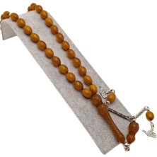 Han Ticarethane Beyzi Kesim Karamel Renk Imame Işlemeli Toz Kehribar Tesbih