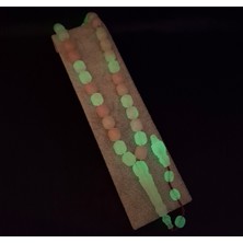 Han Ticarethane Toz Pembe Detaylı Karanlıkta Yeşil Parlayan Imame Işlemeli Kedi Gözü Tesbih