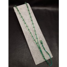 Han Ticarethane Içi Yeşil Şeffaf Renk Kesme Kesim Toz Kehribar Tesbih