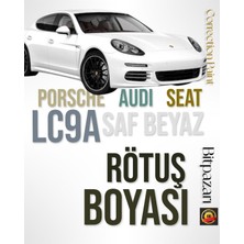 Flea Market Porsche , Audi , Seat , Volkswagen LC9A Uyumlu Saf Beyazı Rötüş Boyası 20ML.