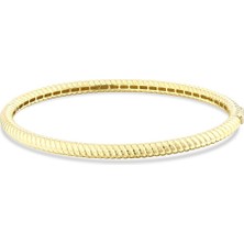 Assos Pırlanta Tasarım Altın Kelepçe Bilezik - 14K