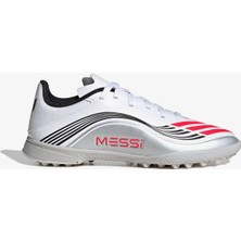 adidas F50 Messi League Çocuk Beyaz Halı Saha Kramponu.-