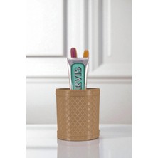 Evene Diş Fırçalığı Diş Fırçalık Diş Fırçası Standı Diş Fırçası Tutucu Altın Renk Model 90